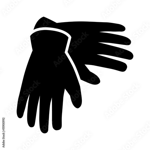 Fotografija A pair of gloves for hand protection flat icon for apps and websites