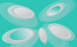 © Anbel - Abstract green background with oval shapes. Raster graphic image.