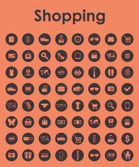 Poster - Set of shopping simple icons