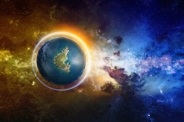 Wall Mural - extraterrestrial life in deep space