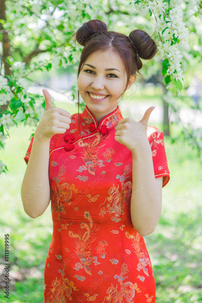 fitted lace wedding dress Imperial Red Dragon Qipao Dress Xiang Long – Princess of Asia main image 0