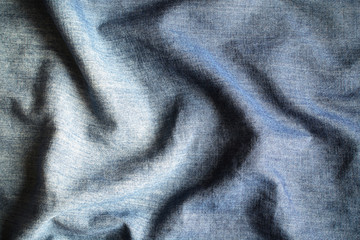 rippled jean silk fabric background