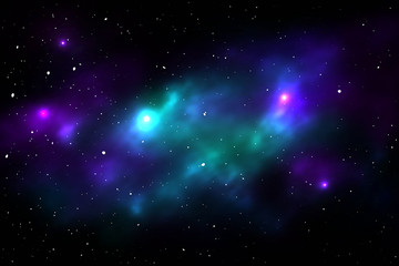 night sky with stars and nebula