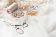 Equipment For Sewing Elegant Wedding Dress