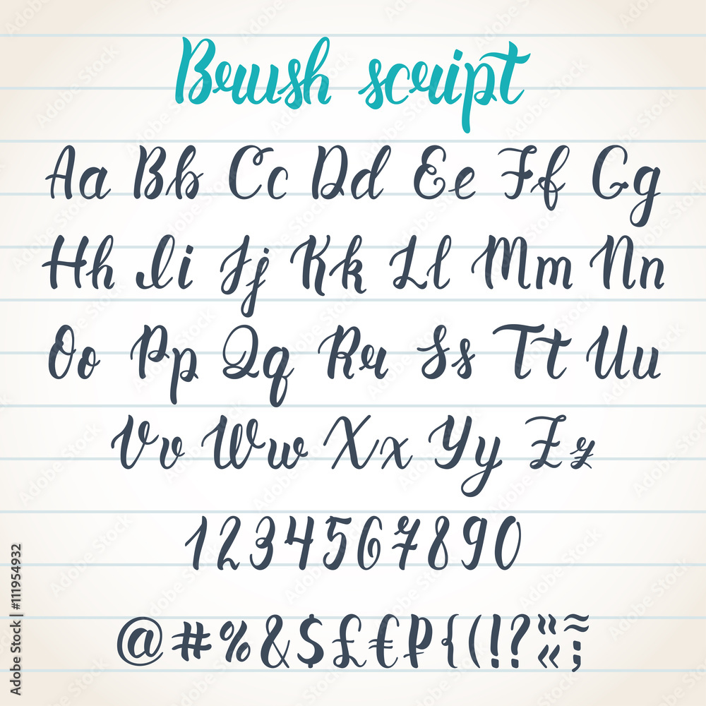 Brush alphabet discount