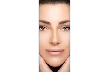 Wall Mural - beauty concept with a gorgeous brunette