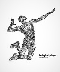 volleyball player abstract