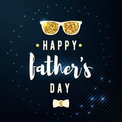 Wall Mural - Happy fathers day wishes design vector background. Fashion father greeting reward. Dad poster for print or web. Modern holiday desire.