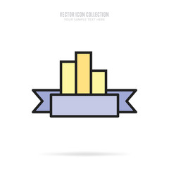 Wall Mural - awar icon vector isolated on white background. flat design style.