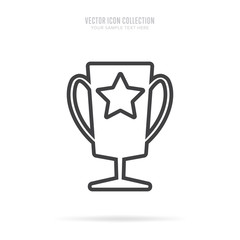 Wall Mural - awar icon vector isolated on white background. linear style. trophy vector.