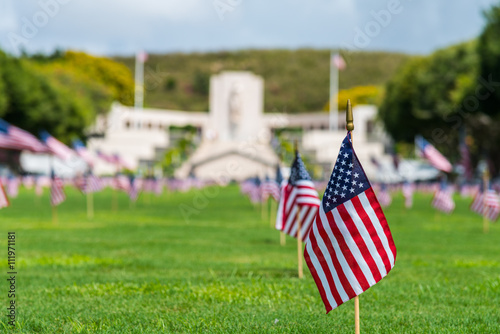 Fotografie, Obraz Punchbowl National Memorial Cemetery of the Pacific