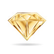 Gold wedding diamond  logo. Vector graphic design