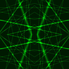 Wall Mural - Green Laser Beams Seamless Background