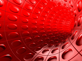 Wall Mural - red tunnel abstract architecture background