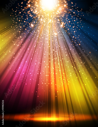 Fotografía party disco stage light spotlight empty scene illustration easy