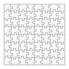 Sticker - Vector igsaw puzzle blank template