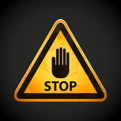 Poster - danger stop sign