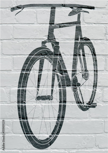 Fototapeta Art urbain, bicyclette.