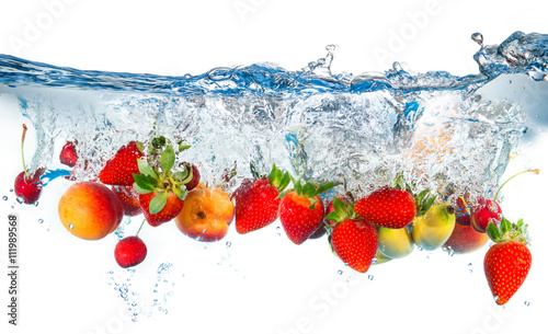 Naklejka dekoracyjna frutta mista splashing