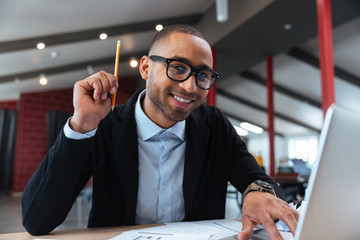 Businessman having a good idea