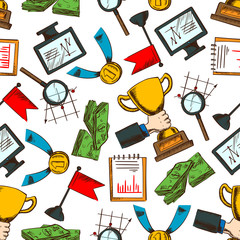 Poster - Business success and leadership seamless pattern