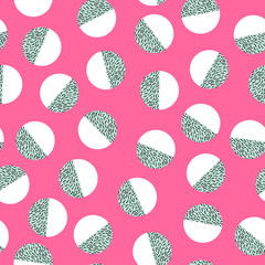 Poster - Geometric trendy 80s retro seamless pattern