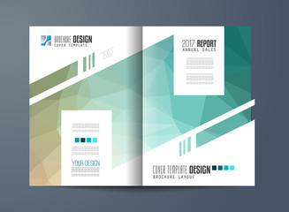 Wall Mural - Brochure template, Flyer Design or Depliant Cover for business presentation and magazine covers, annual reports and marketing generic purposes.