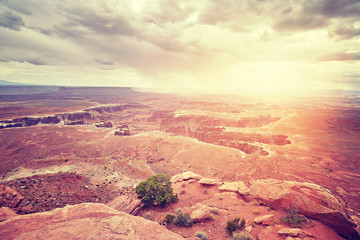Fotoroleta pejzaż bezdroża pustynia kanion słońce