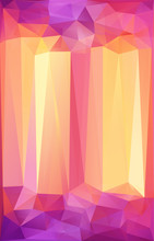 Pink And Orange Triangles Abstract Vector Poster Background