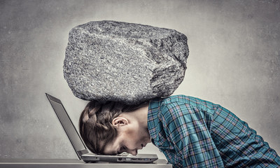 Under pressure of work