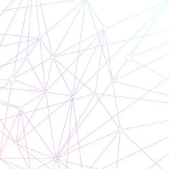 Poster - Colorful graphic background molecule and communication. Connection line with dots. Geometric abstract composition for your design. Science, technology background. Vector illustration.