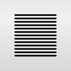 Fototapete - Abstract audio speaker template, dynamic with perforated grill pattern and white background for design elements, web, prints, apps, UI. Vector illustration.
