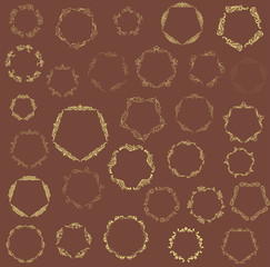 Wall Mural - set of elegant monogram design. vector illustration.