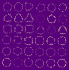 Wall Mural - set of elegant monogram design. vector illustration.