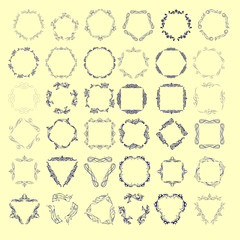 Wall Mural - set of elegant monogram design. vector illustration.