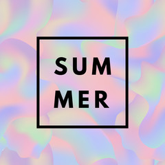 Poster - holographic summer background