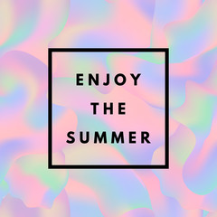 Poster - holographic summer background
