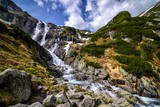 Mountain waterfall Siklawa in Polish Tatra