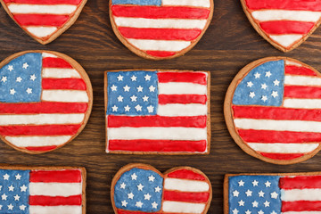 Cookies with American patriotic color