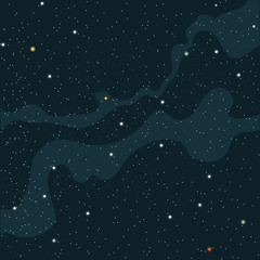 space and cosmic view of the universe with stars, planets and galaxies. digital vector image.
