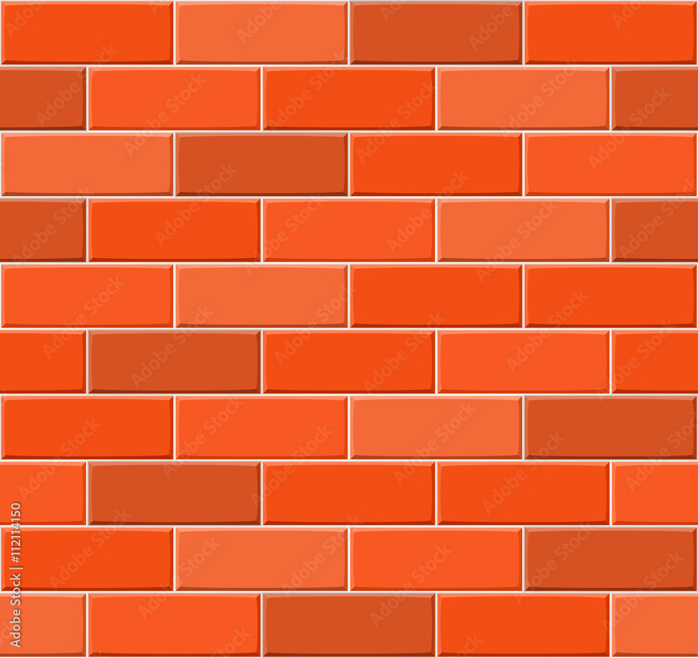 Cartoon hand drown multicolored seamless brick wall texture. Vector ...