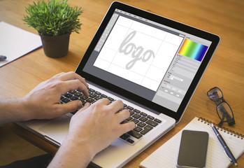Fototapete - computer desktop graphic design