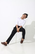 © Kencana Studio - asian man posing on white wall