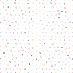 Geometric shapes seamless pattern. Gold pattern for fashion and wallpaper. Abstract vector illustration with geometric elements, shapes.