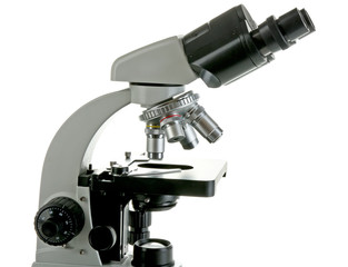 Wall Mural - microscope isolated on white