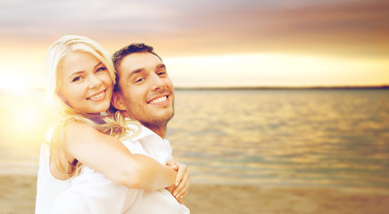 Sticker - couple having fun on the beach