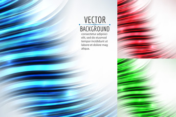 Wall Mural - Set of abstract colorful curves. Vector background