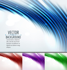 Wall Mural - Set of abstract colorful curves. Vector background