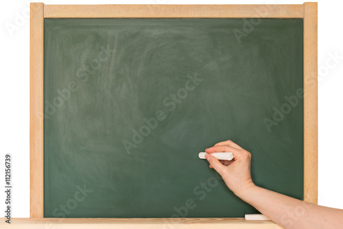 Etwas Auf Eine Leere Tafel Schreiben Buy This Stock Photo And