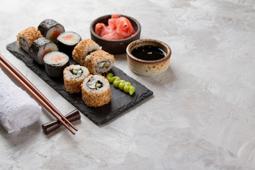 Wall Mural - Sushi rolls set